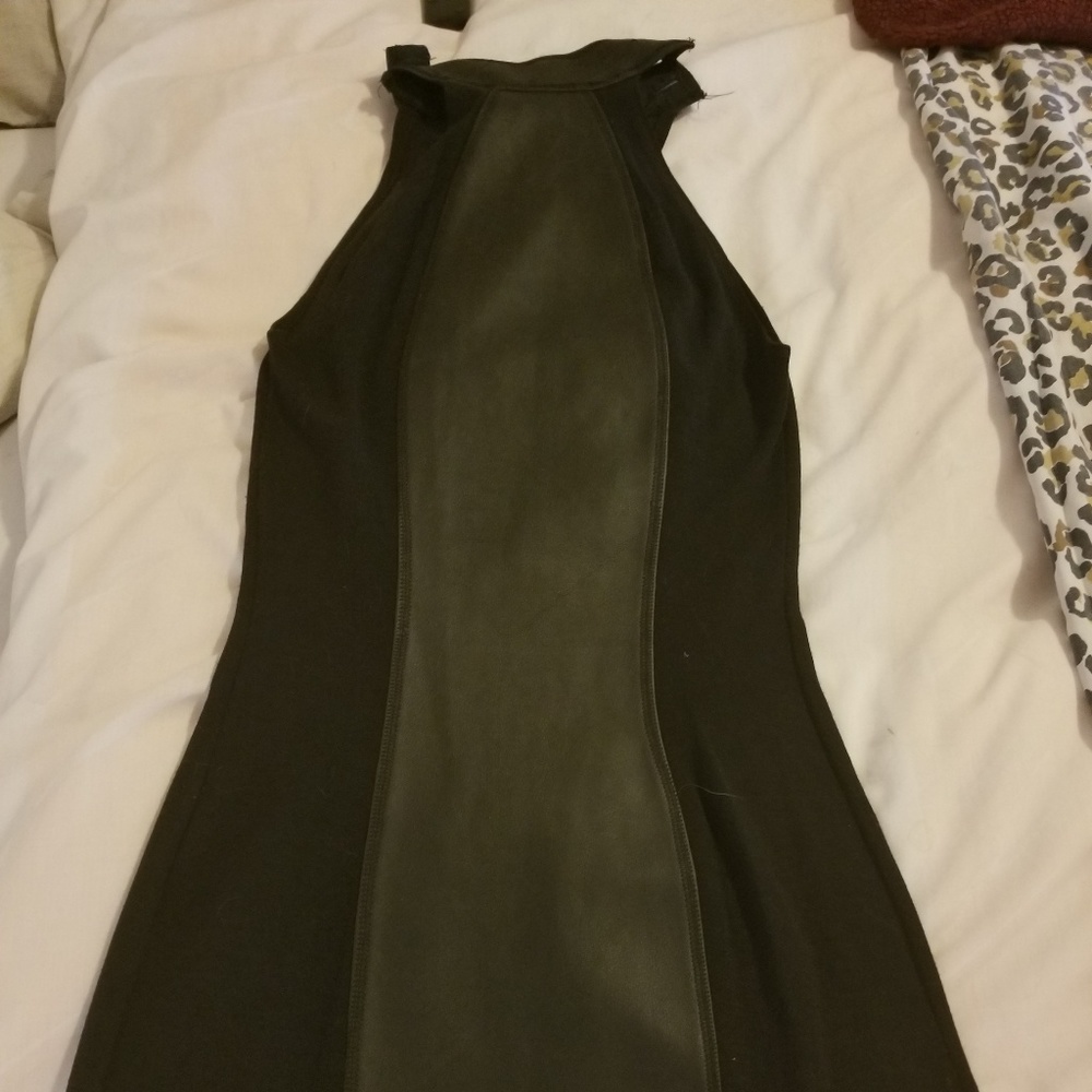 New Face black spandex, pleather dress